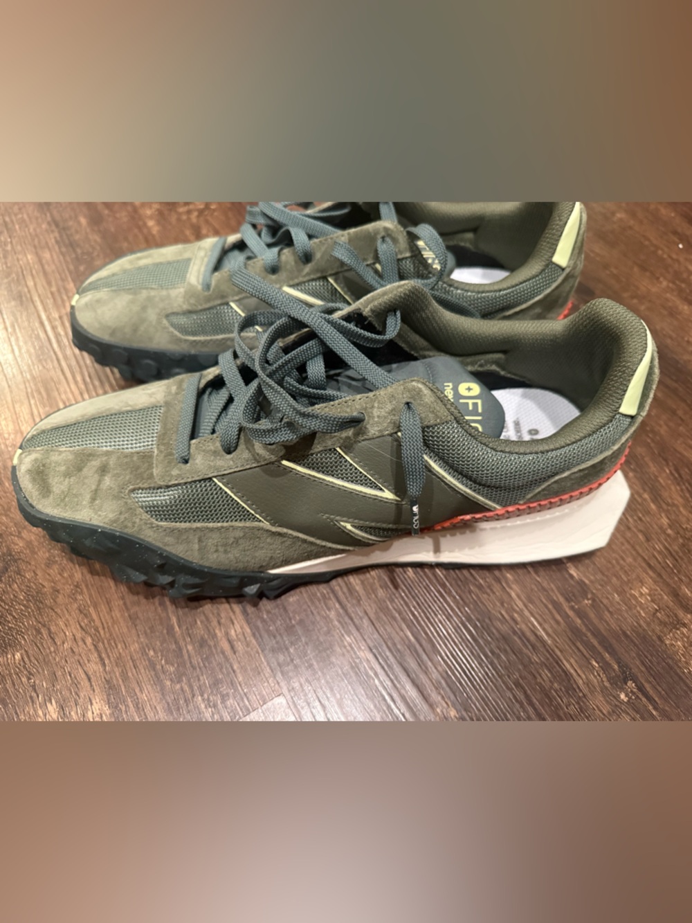 FIGS x New Balance Men's Olive moss Green Suede Sneakers, 11.5 men’s. Great cond - Picture 2 of 11